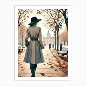 Autumn Walk Art Print