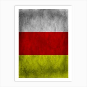 South Ossetia Flag Texture Art Print