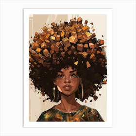 Afro Girl 39 Art Print