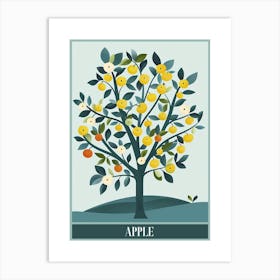 Apple Tree Flat Illustration 8 Poster Art Print