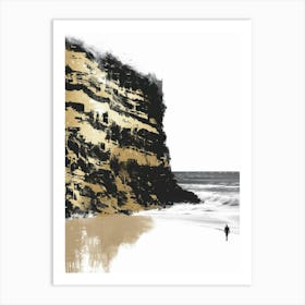 Cliffs On The Beach Art Print