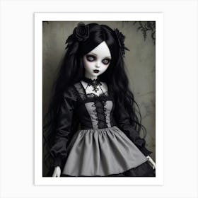 Gothic Doll 1 Art Print