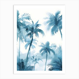 Watercolor Palm Trees Art Print