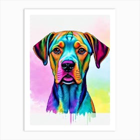 Vizsla Rainbow Oil Painting Dog Art Print