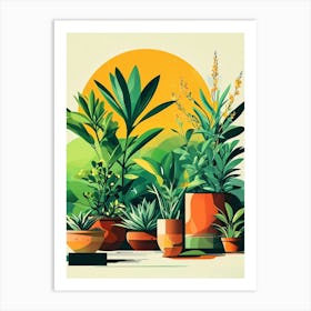 Potted Plants Art Print