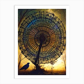 Crow In The Forest Art Print