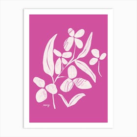 Abstract Floral Pink    Art Print