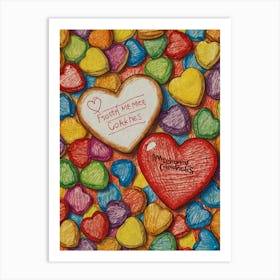 Valentine'S Day Cookies Art Print