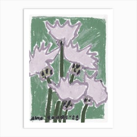 Lila Chrysanthemums Art Print