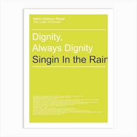 Singin in the Rain, 1952, Minimal, Movie, Art, Wall Print Art Print