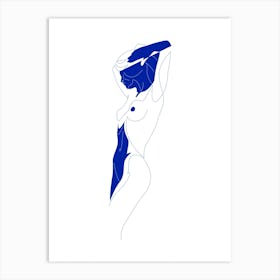 C12 Blue Nude Art Print