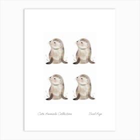 Cute Animals Collection Seal Pup 1 Art Print