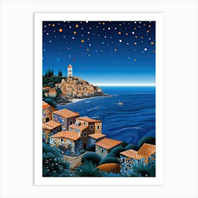 Cefalu, Italy, Illustration In The Style Of Pop Art 1 Art Print