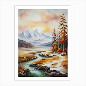 Autumn In The Mountains 1 Art Print