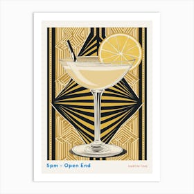 Art Deco Cocktail In A Martini Glass 1 Poster Art Print