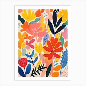 Matisse Style Floral Impression; Whimsical Blooms Art Print