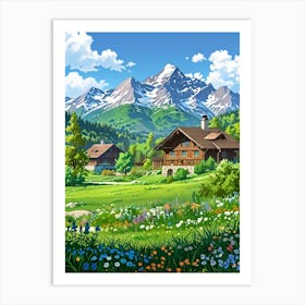 Alpine Landscape Art Print