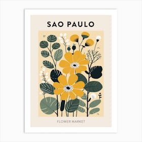 Flower Market Poster Sao Paulo Brazil 2 Art Print