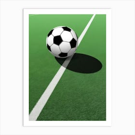 Soccer Ball On The Field 5 Art Print