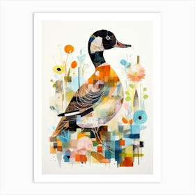 Bird Painting Collage Duck 1 Art Print