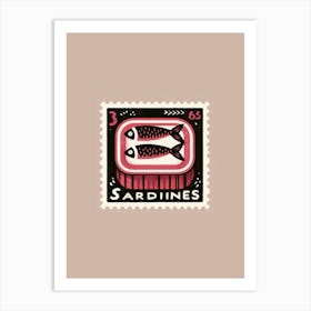 Sardines Postage Stamp Art Print