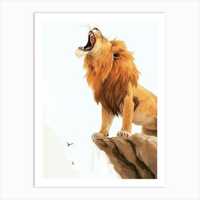 Barbary Lion Symbolic Imagery Clipart 2 Art Print