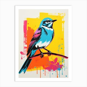 Andy Warhol Style Bird Mockingbird 1 Art Print
