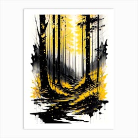 Yellow Forest 1 Art Print