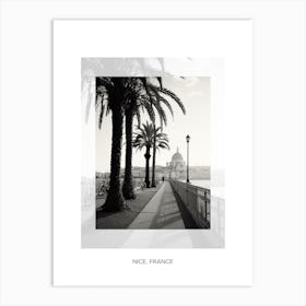 Poster Of Nice, France, Black And White Old Photo 3 Art Print