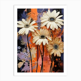 Surreal Florals Oxeye Daisy 3 Flower Painting Art Print