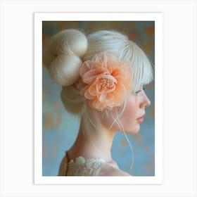 Bride With A Flower In Her Hair Art Print