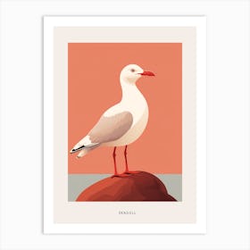 Minimalist Seagull 1 Bird Poster Art Print