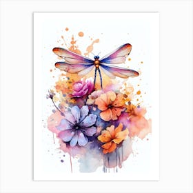 Sunset Dragonfly 4 Art Print