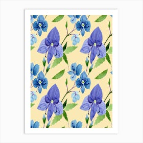 Blue Hydrangeas - Veronica blue flower Art Print