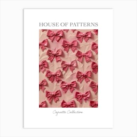 Cherry Bows Collection 4 Pattern Poster Art Print