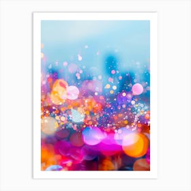 Abstract City Lights Background Art Print