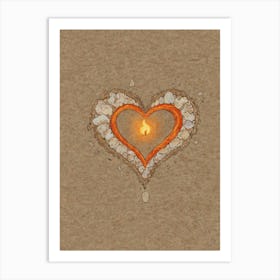 Heart Of Fire 45 Art Print