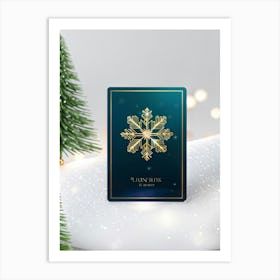 A High Definition Digital Render Of A Sleek Card Lit With Festive Light Dressed In Rich Holiday Co (6) 2 Art Print