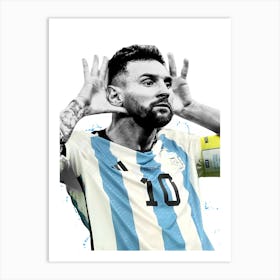 Lionel Messi Street Art 1 Art Print