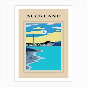 Minimal Design Style Of Auckland, New Zealand 4 Poster Art Print