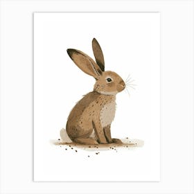 Beveren Rabbit Nursery Illustration 3 Art Print