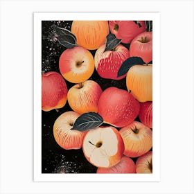 Art Deco Apples 2 Art Print