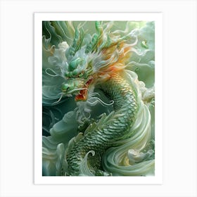 Dragon In The Water Art Print