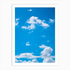 Blue Sky With Clouds 20 Art Print