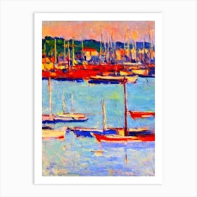 Port Of Livorno Italy Brushwork Painting harbour Art Print