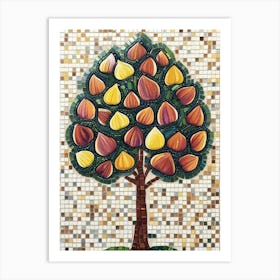 Mosaic Fig Tree Art Print