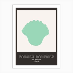 Formes Bohemes Bohemian Shape Green Art Print