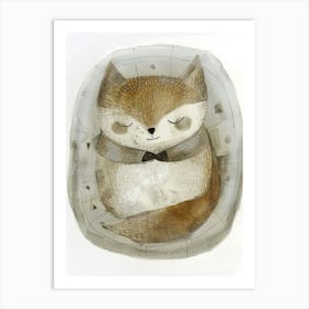 Fox Sleeping Art Print