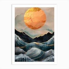 Sunrise Over The Ocean 3 Art Print