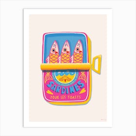 Sardines Tin Pop Colour Art Print